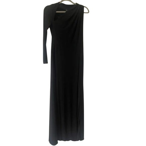 Betsy & Adam Asymmetric Single Long Sleeve Gown Size 12 New with Tags - Picture 5 of 8